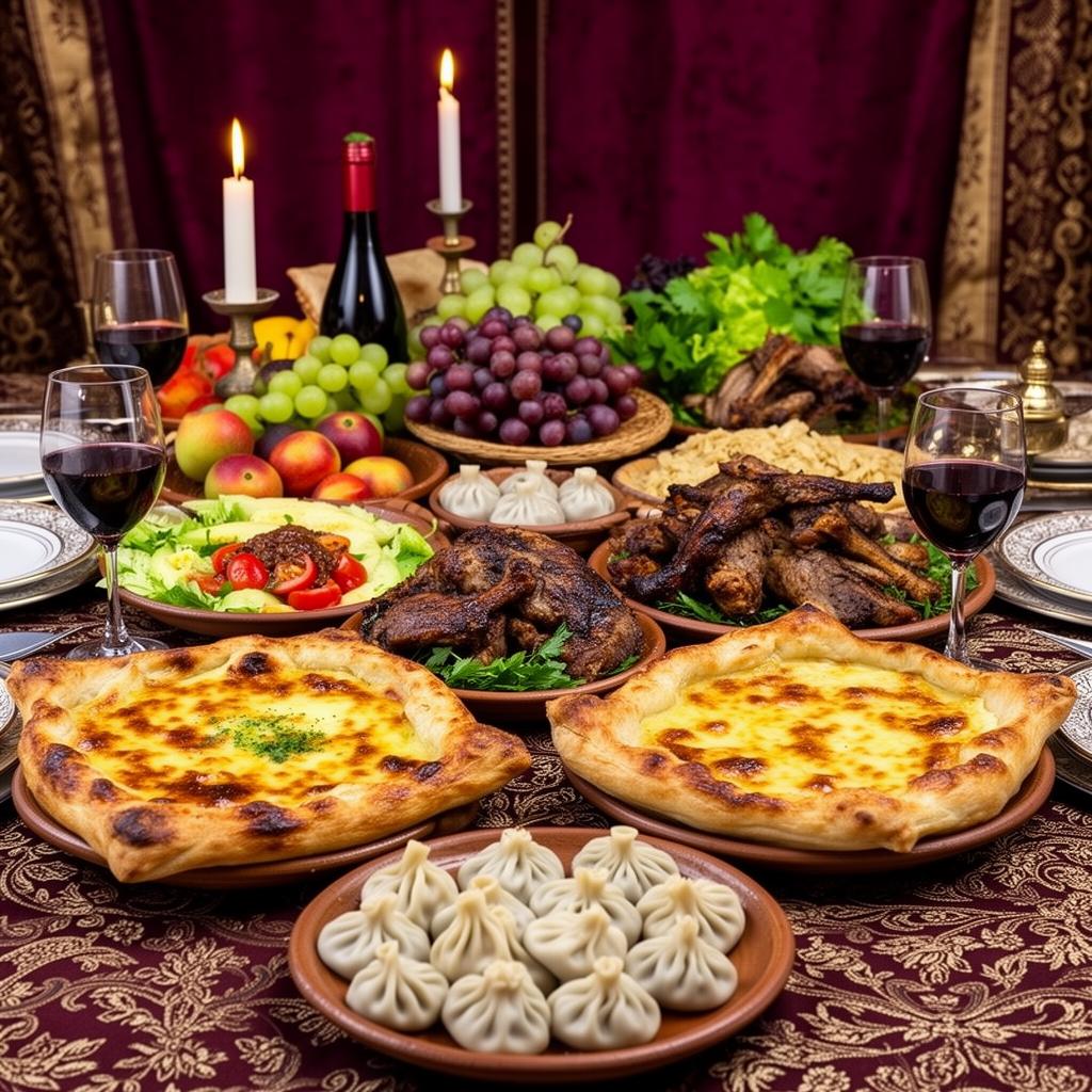 Georgian supra feast